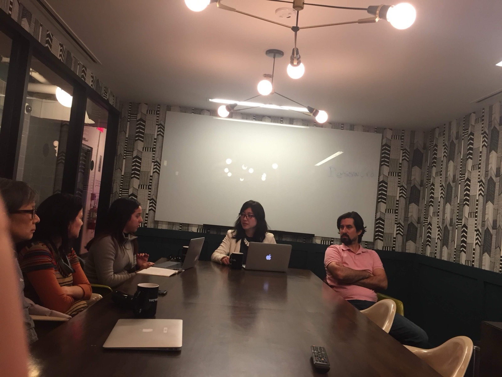 Small group discussion in a meeting room during a DataBarOnTheRun event